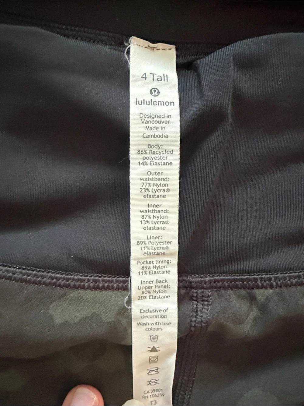 lululemon athletica Women's Camo Athletics Shorts - Black Waistband 4TALL